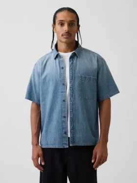 Camisa holgada de mezclilla