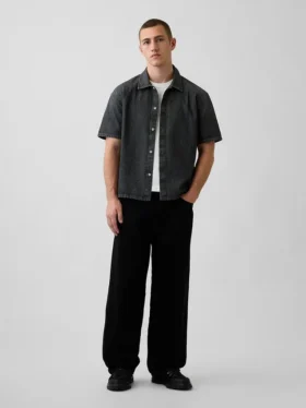 Camisa holgada de mezclilla