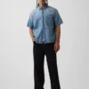 Camisa holgada de mezclilla