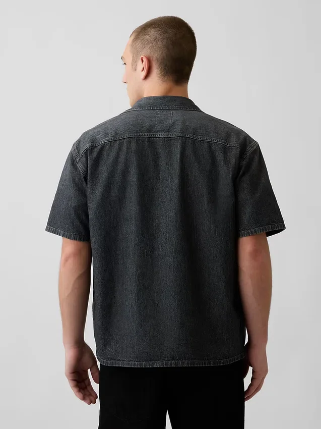 Camisa holgada de mezclilla