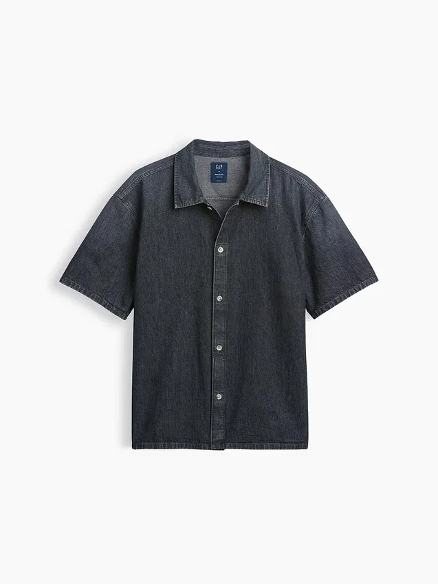 Camisa holgada de mezclilla