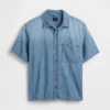 Camisa holgada de mezclilla