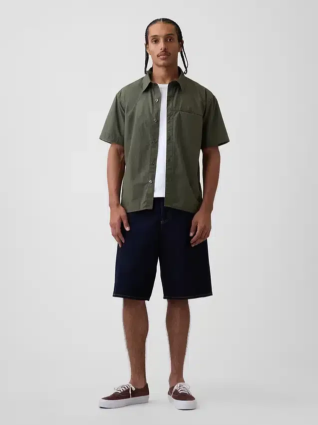 Camisa holgada de popelín