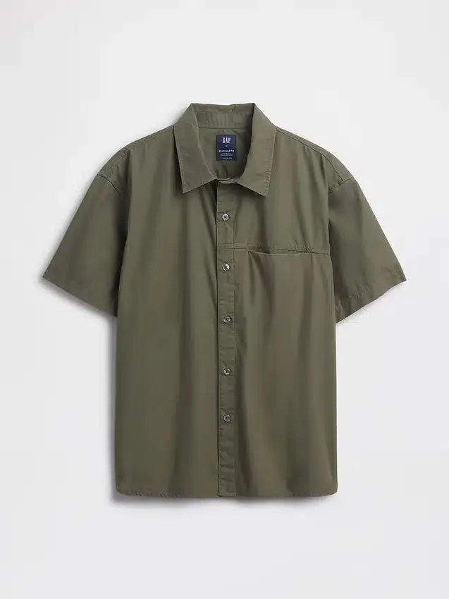 Camisa holgada de popelín