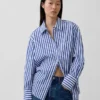 Camisa holgada de popelín de algodón orgánico