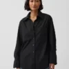 Camisa holgada de popelín de algodón orgánico