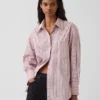 Camisa holgada de popelín de algodón orgánico