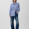 Camisa holgada de popelín de algodón orgánico