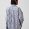 Camisa holgada de popelín de algodón orgánico