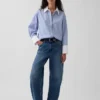 Camisa holgada de popelín de algodón orgánico
