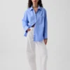 Camisa holgada de popelín de algodón orgánico