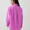 Camisa holgada de popelín de algodón orgánico