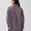Camisa holgada de popelín de algodón orgánico