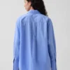 Camisa holgada de popelín de algodón orgánico