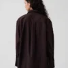 Camisa holgada de popelín de algodón orgánico