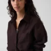 Camisa holgada de popelín de algodón orgánico