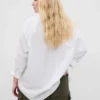 Camisa holgada de popelín de algodón orgánico