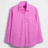 Camisa holgada de popelín de algodón orgánico