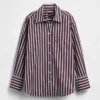 Camisa holgada de popelín de algodón orgánico