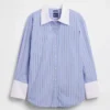 Camisa holgada de popelín de algodón orgánico