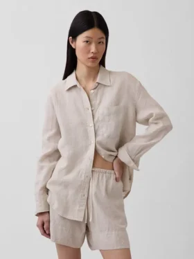 Camisa oversize 100 % lino
