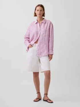 Camisa oversize 100 % lino