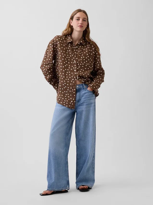 Camisa oversize 100 % lino