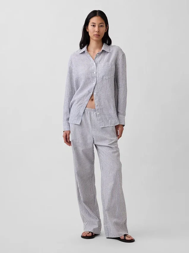 Camisa oversize 100 % lino