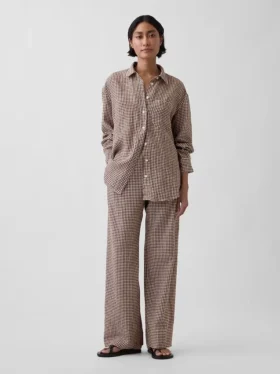 Camisa oversize 100 % lino
