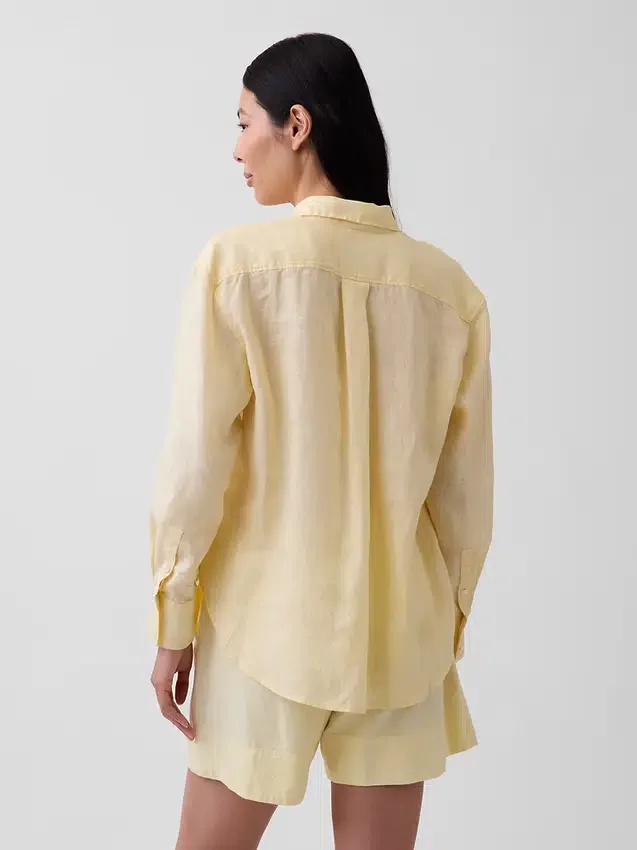 Camisa oversize 100 % lino