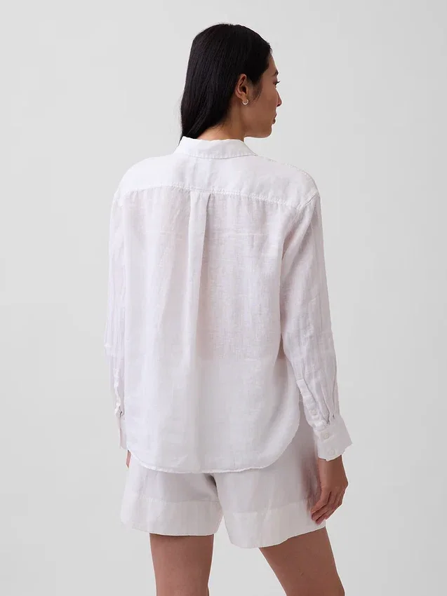 Camisa oversize 100 % lino