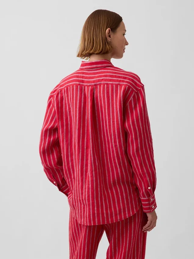 Camisa oversize 100 % lino