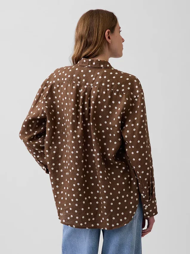 Camisa oversize 100 % lino