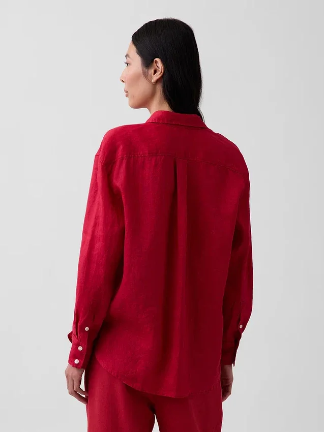 Camisa oversize 100 % lino