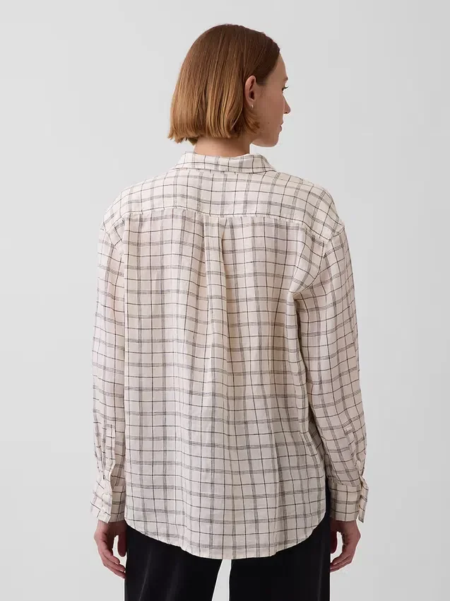 Camisa oversize 100 % lino