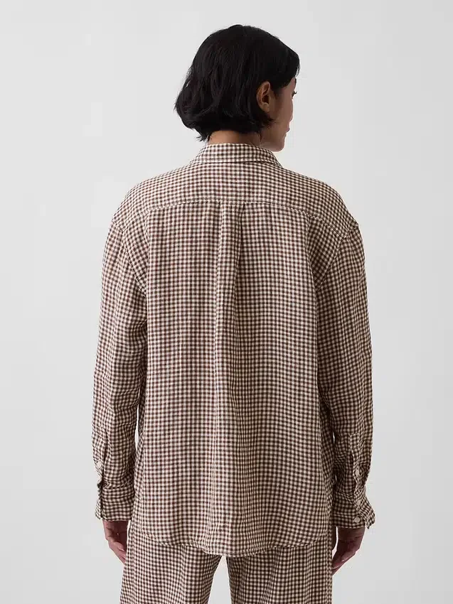 Camisa oversize 100 % lino