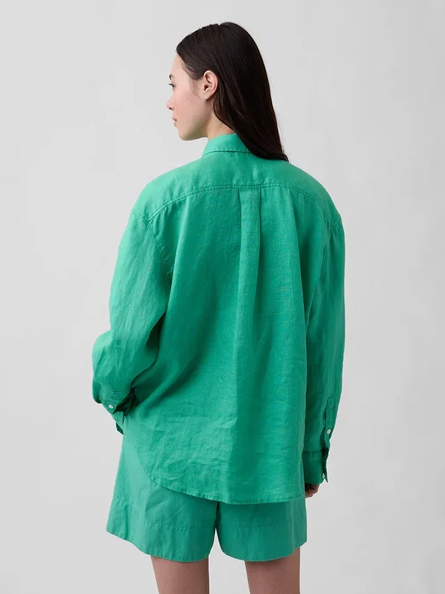 Camisa oversize 100 % lino