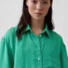 Camisa oversize 100 % lino