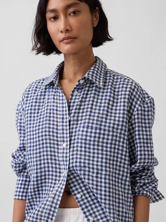 Camisa oversize 100 % lino