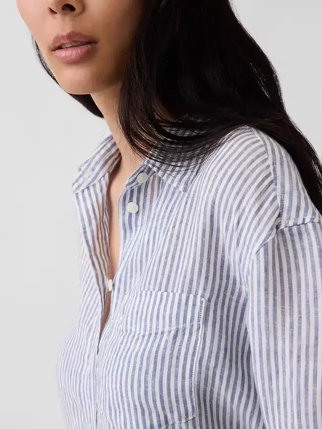 Camisa oversize 100 % lino