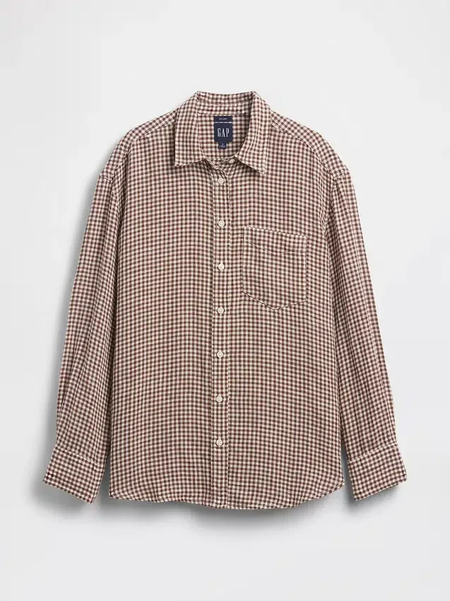 Camisa oversize 100 % lino