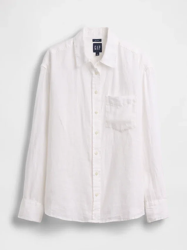 Camisa oversize 100 % lino