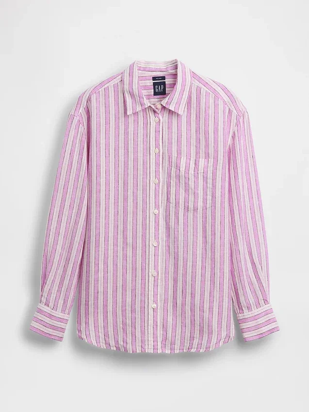 Camisa oversize 100 % lino