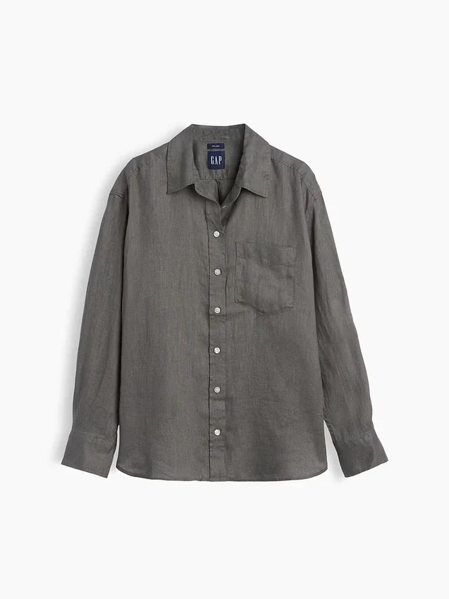 Camisa oversize 100 % lino