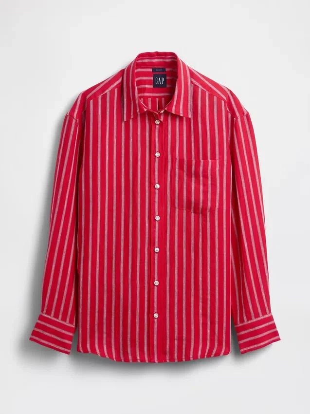 Camisa oversize 100 % lino