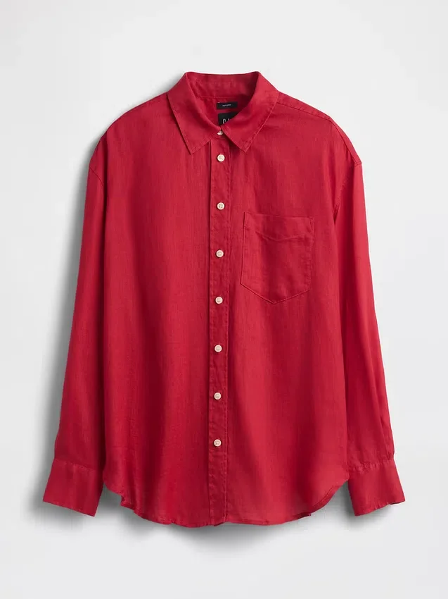 Camisa oversize 100 % lino