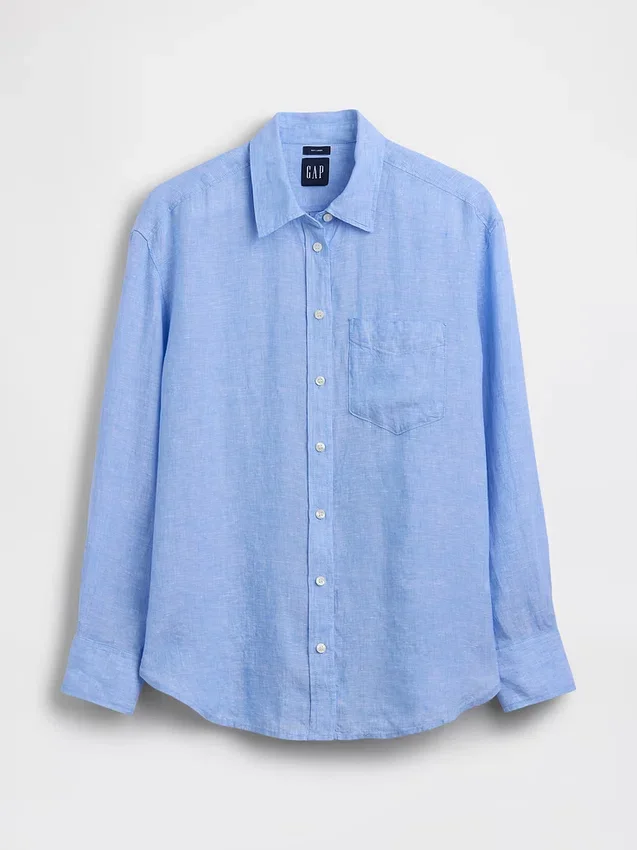 Camisa oversize 100 % lino