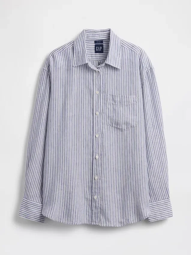 Camisa oversize 100 % lino