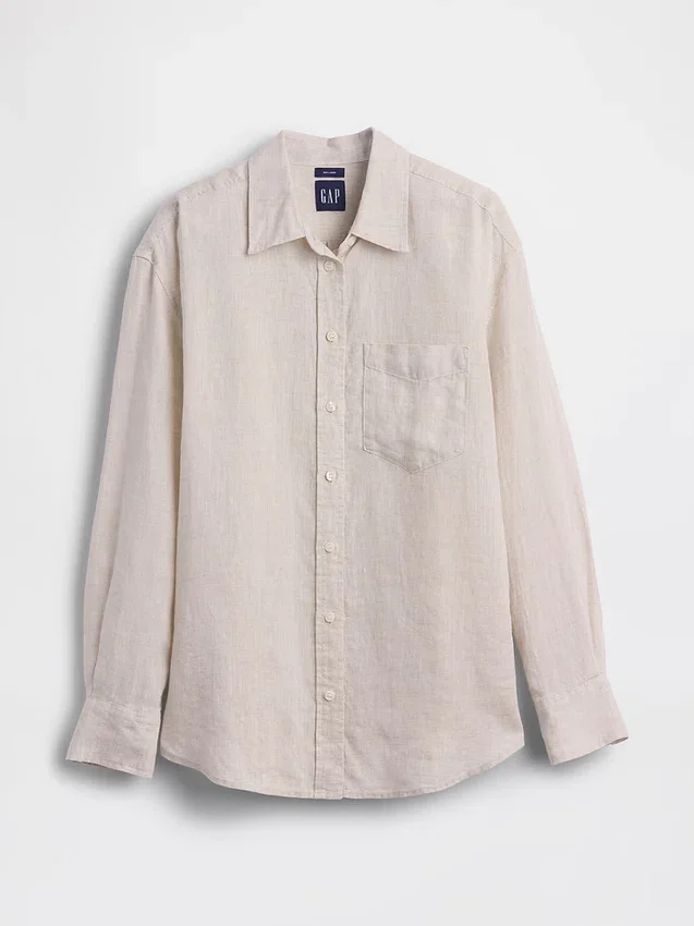 Camisa oversize 100 % lino
