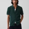 Camisa tipo jerséu holgada con textura